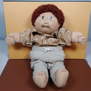 Cabbage Patch Kids Vintage 1984 Boy Doll With Brown Hair, Brown Eyes, Dimples